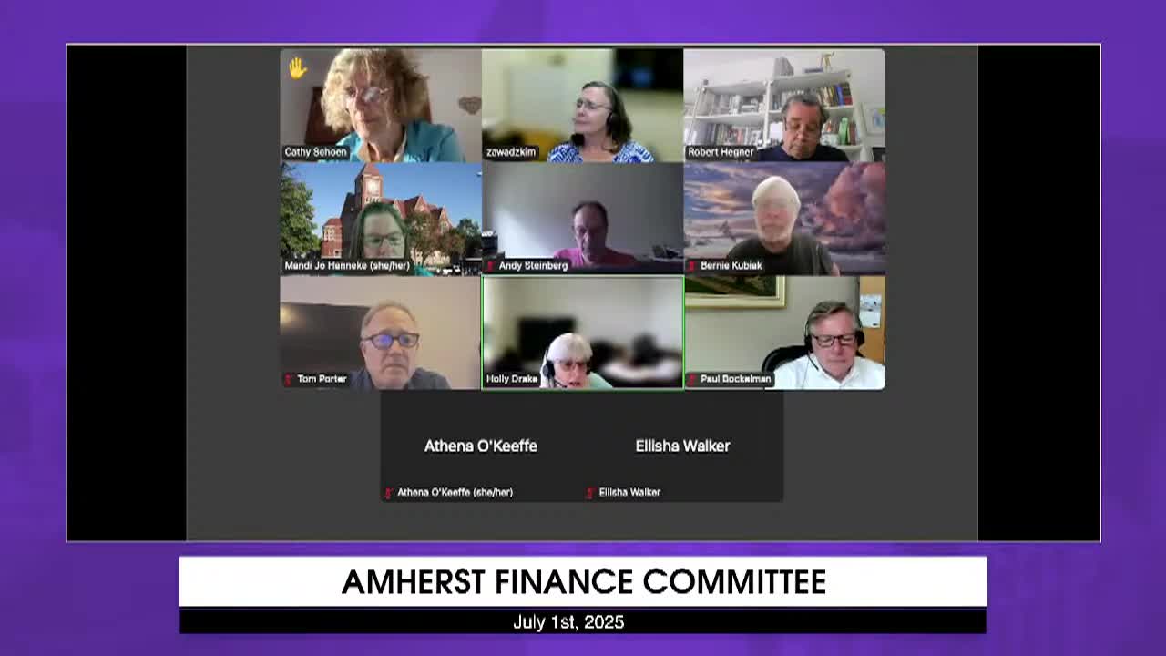Thumbnail image for Amherst Finance Committee: July 1, 2025