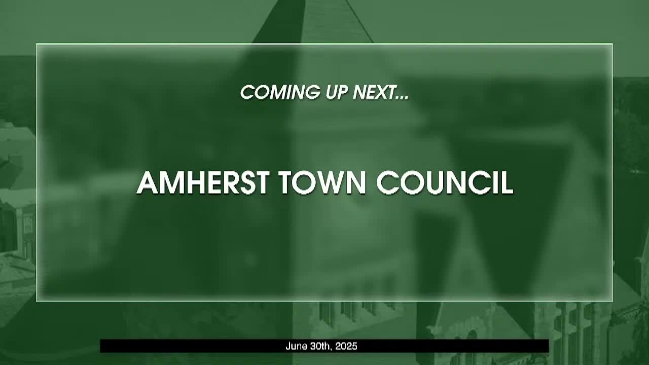 Thumbnail image for Amherst Town Council: July 2, 2025