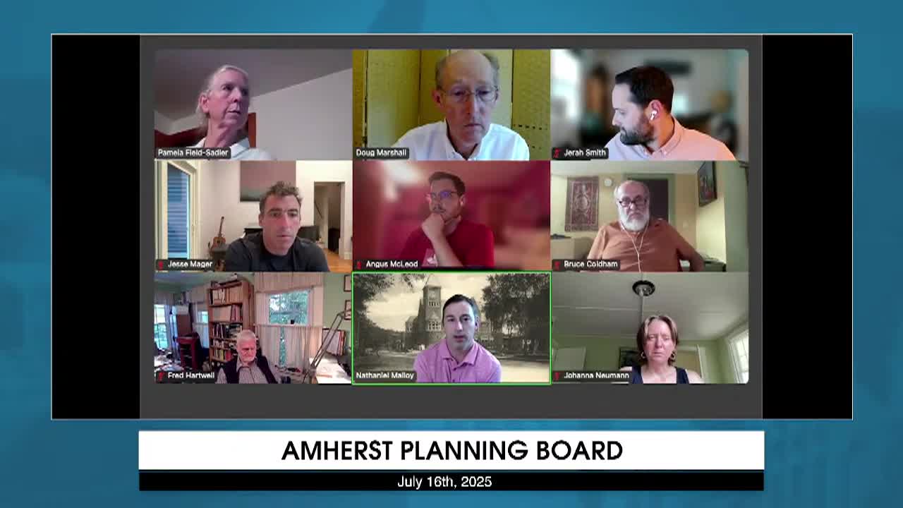 Thumbnail image for Amherst Planning Board: July 16, 2025