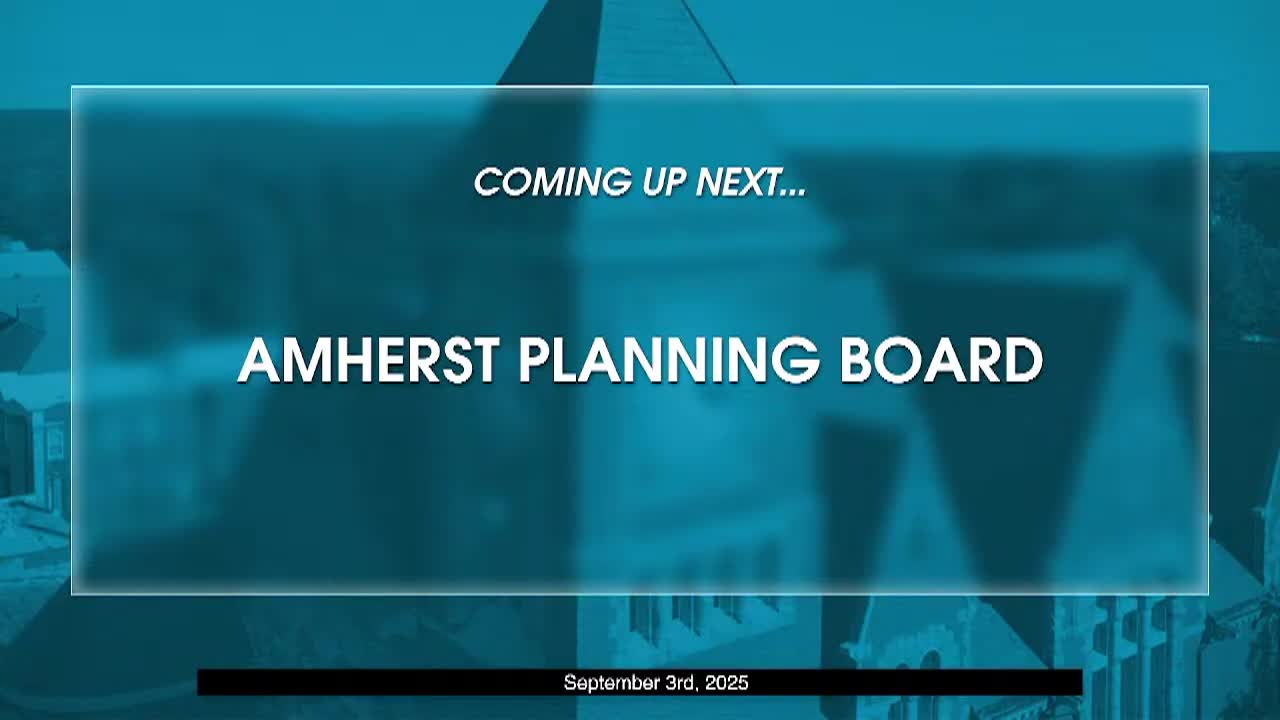 Thumbnail image for Amherst Planning Board - September 3rd, 2025
