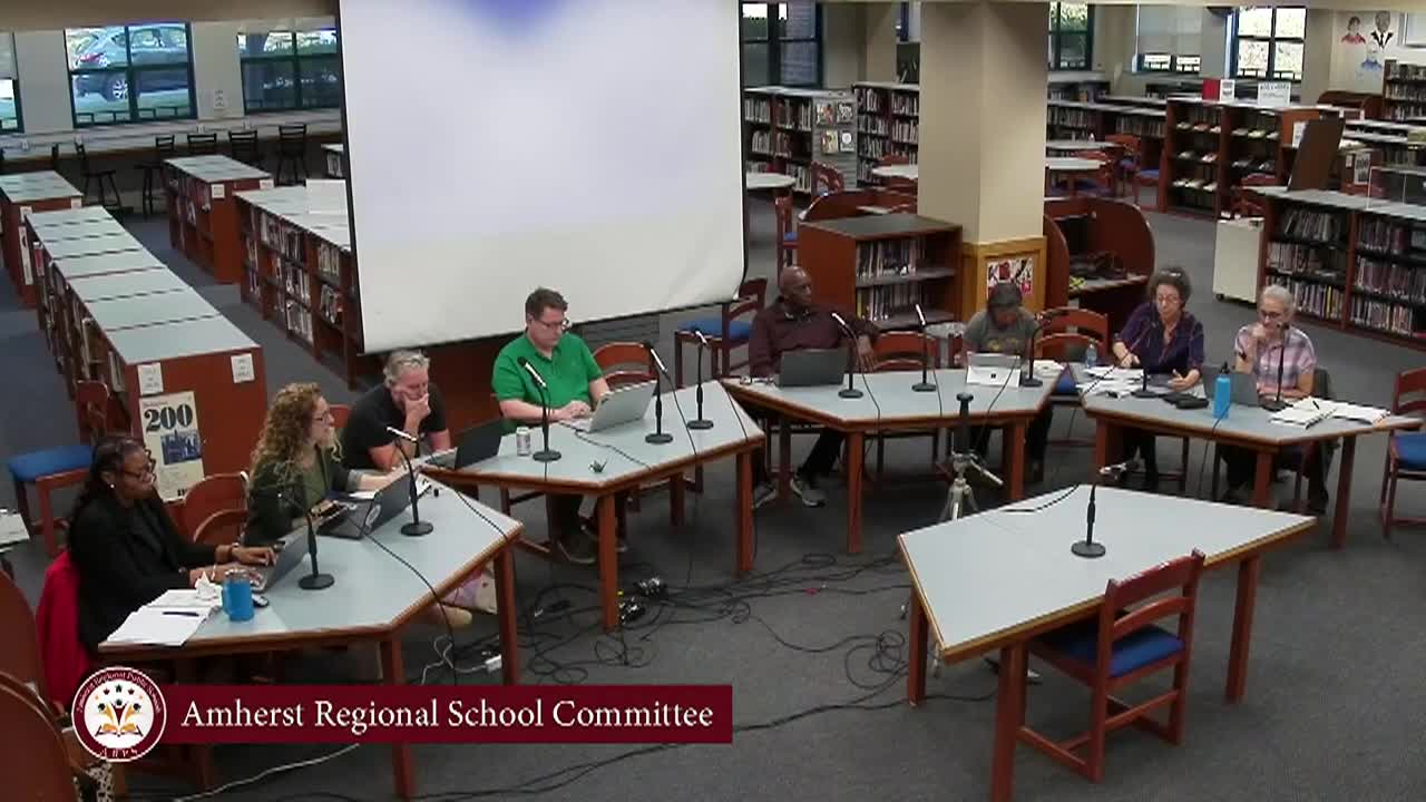 Thumbnail image for Amherst Regional School Committee - September 9th, 2025
