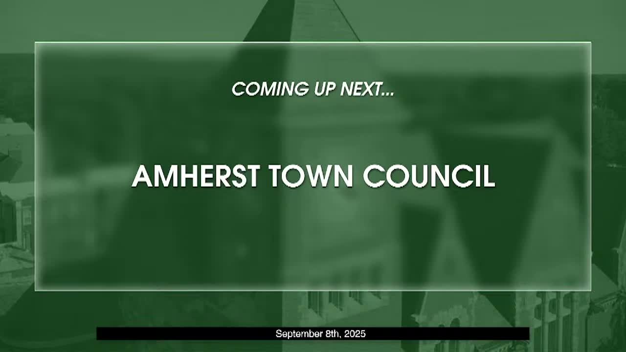 Thumbnail image for Amherst Town Council - September 8th, 2025