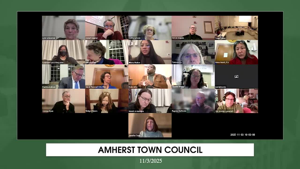 Thumbnail image for Amherst Town Council - November 3rd, 2025