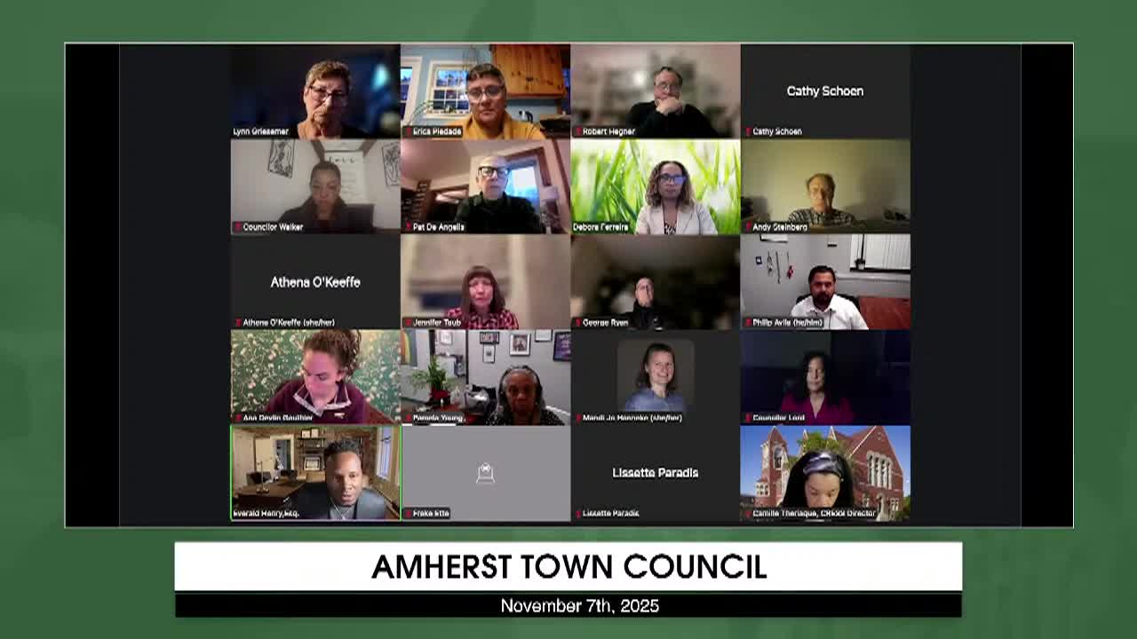 Thumbnail image for Amherst Town Council - November 7th, 2025