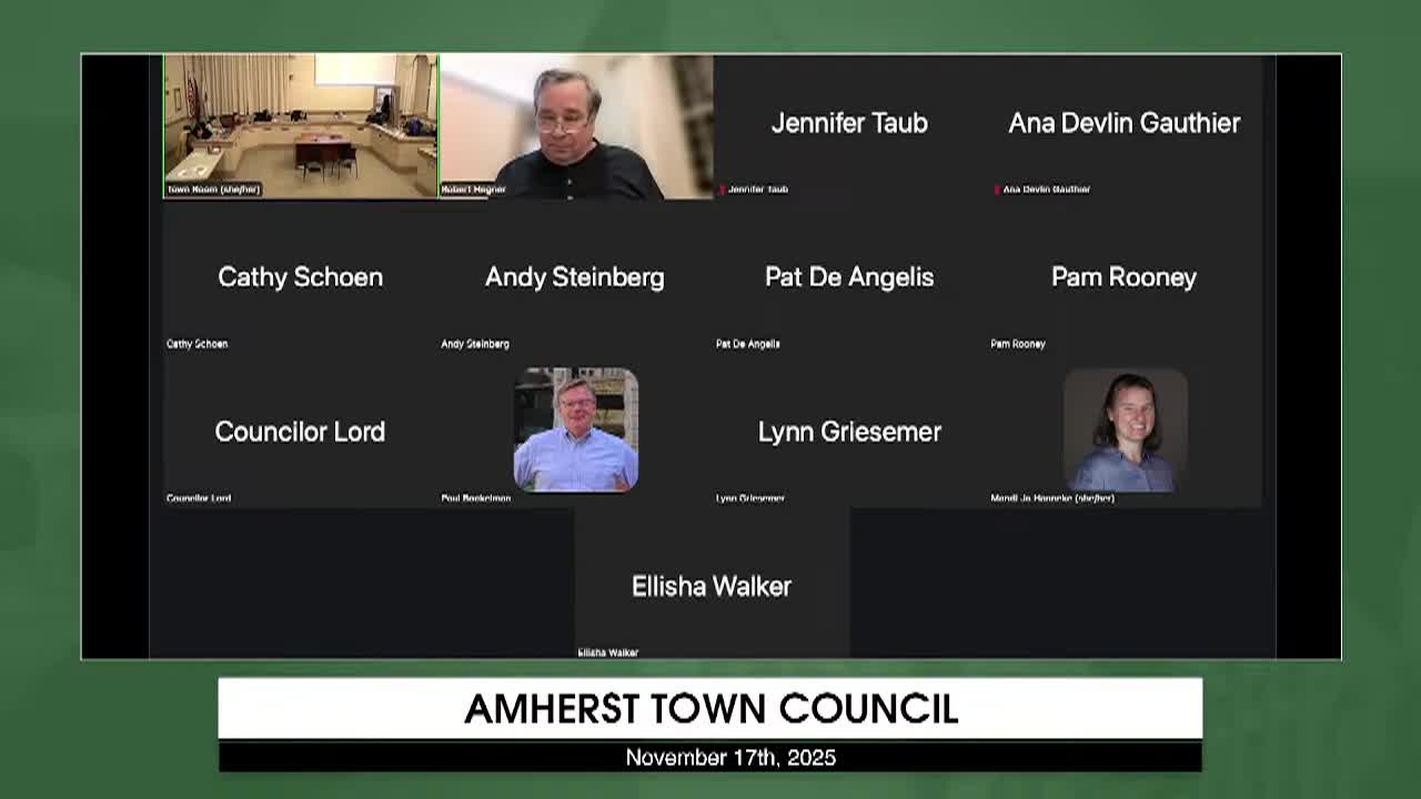 Thumbnail image for Amherst Town Council - November 17th, 2025