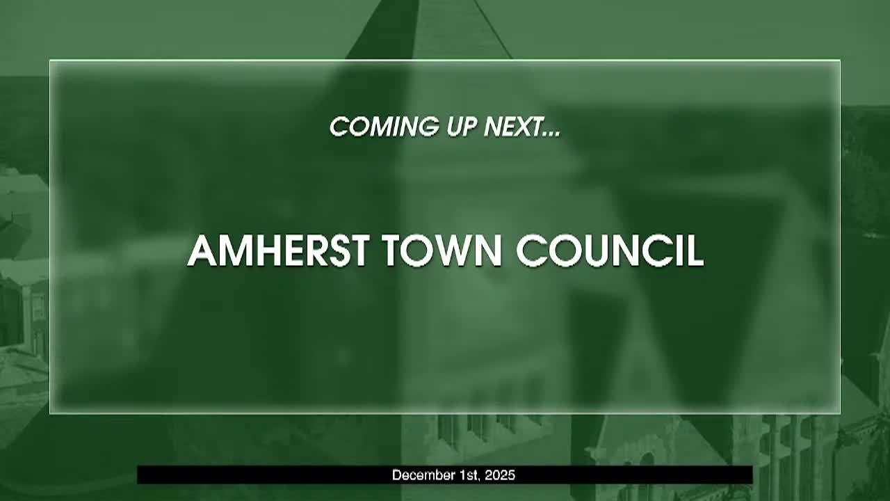 Thumbnail image for Amherst Town Council - December 1st, 2025
