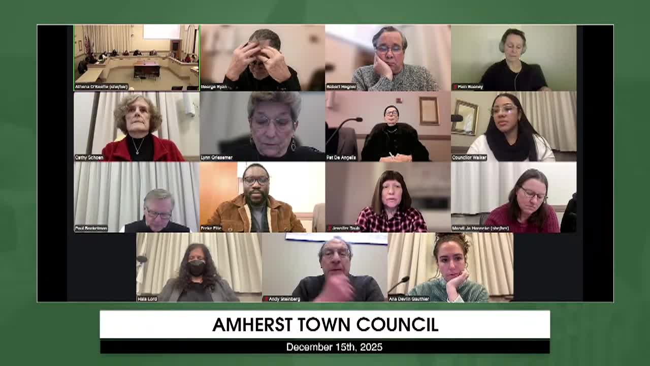 Thumbnail image for Amherst Town Council - December 15th, 2025