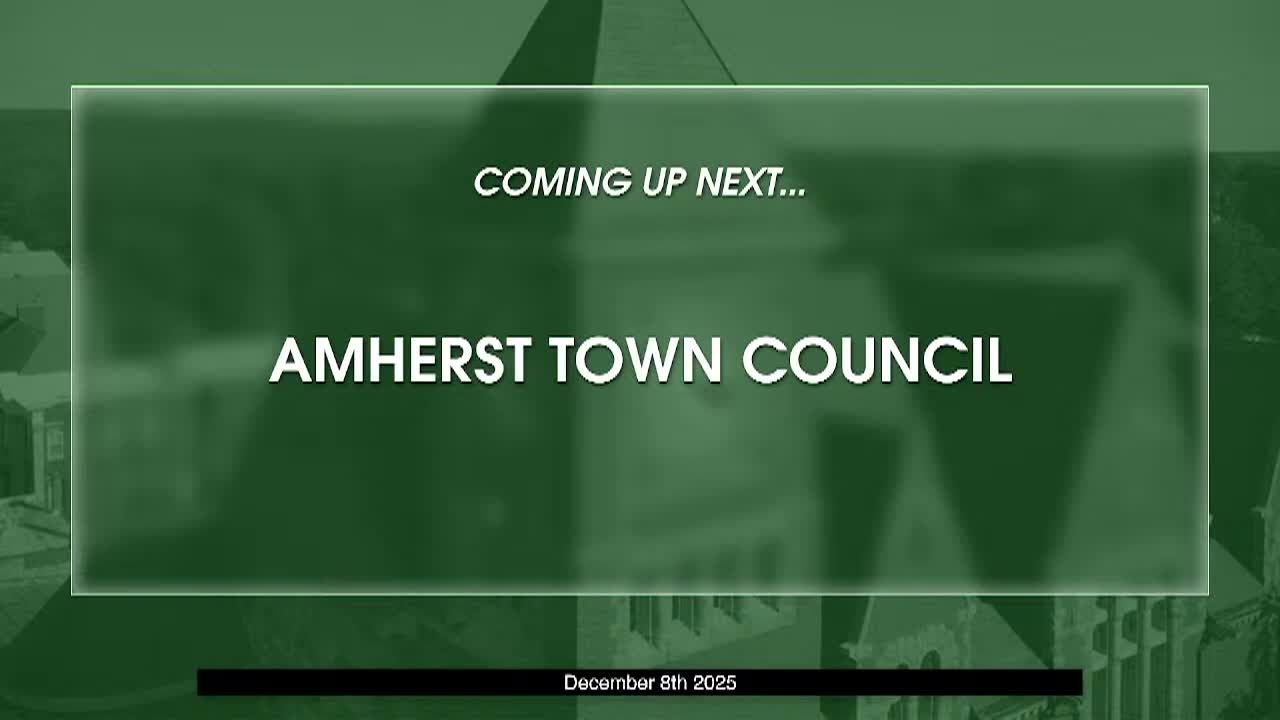 Thumbnail image for Amherst Town Council December 8th, 2025