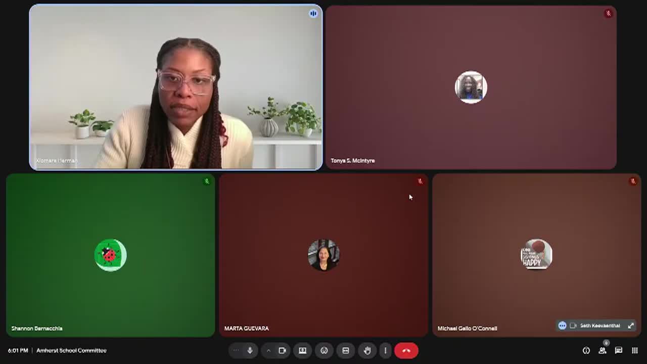 Thumbnail image for Amherst Regional School Committee January 5th, 2026