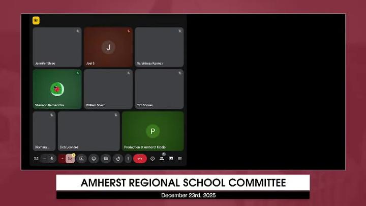 Thumbnail image for Joint Amherst and Regional School Committee Meeting: December 23rd, 2025