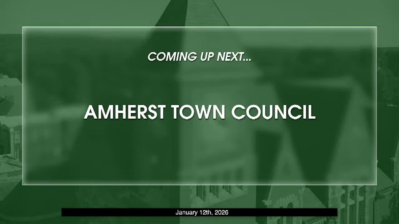 Thumbnail image for Amherst Town Council January 12th, 2026