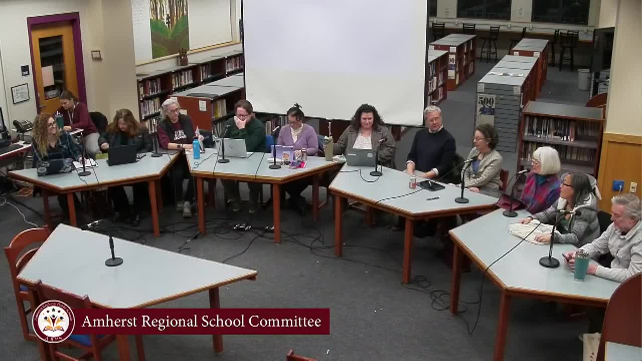Thumbnail image for Joint Amherst and Regional School Committee January 13th, 2026