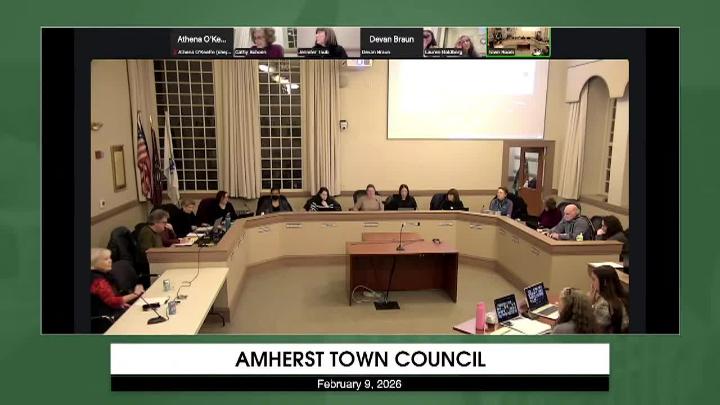 Thumbnail image for Amherst Town Council Work Session: February 9, 2026