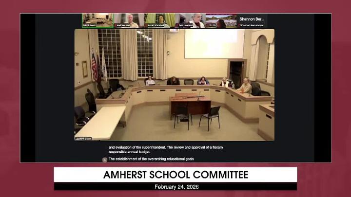 Thumbnail image for Amherst School Committee: February 24, 2026