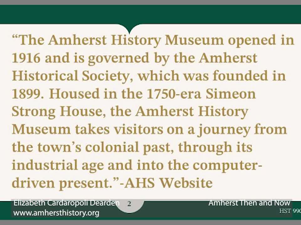 Thumbnail image for History Bites - Amherst Then and Now