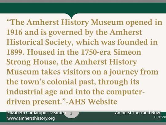 Thumbnail image for History Bites - Amherst Then and Now