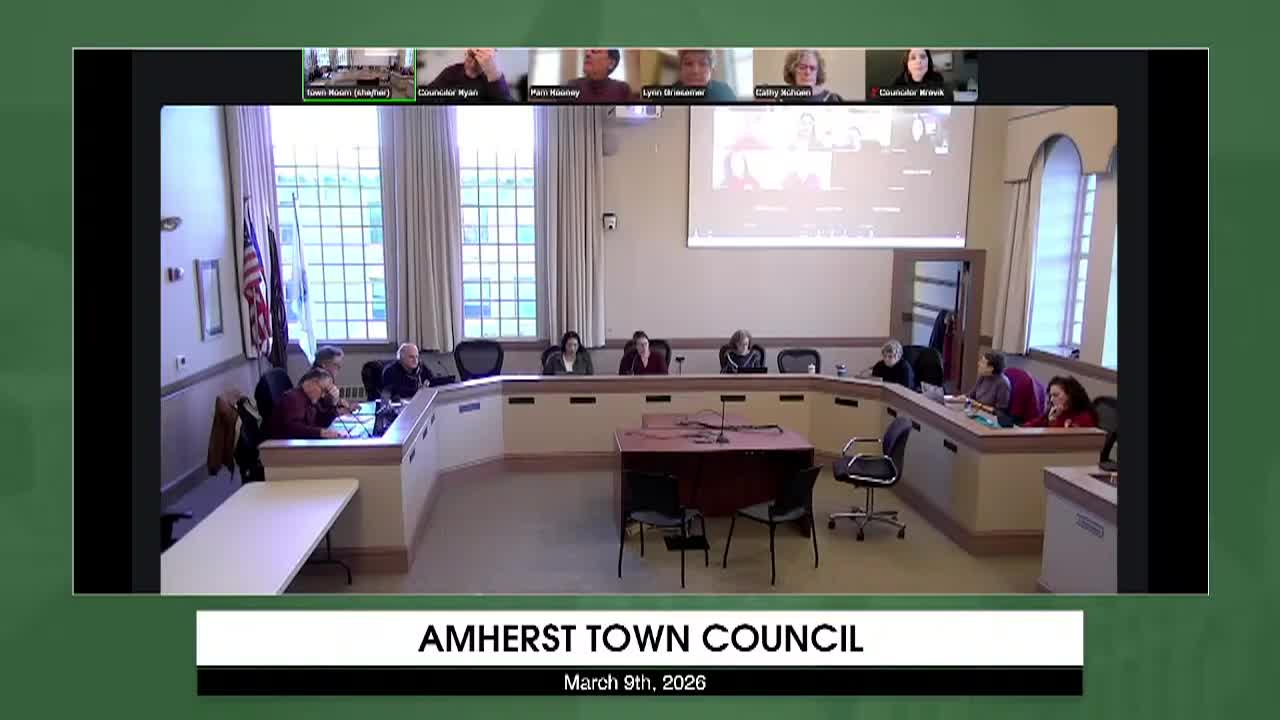 Thumbnail image for Amherst Town Council: March 9, 2026