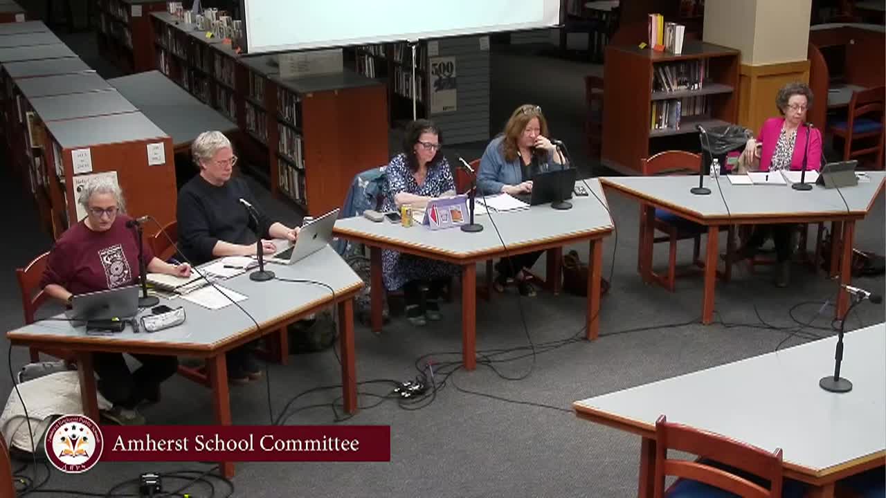 Thumbnail image for Amherst School Committee: March 31, 2026