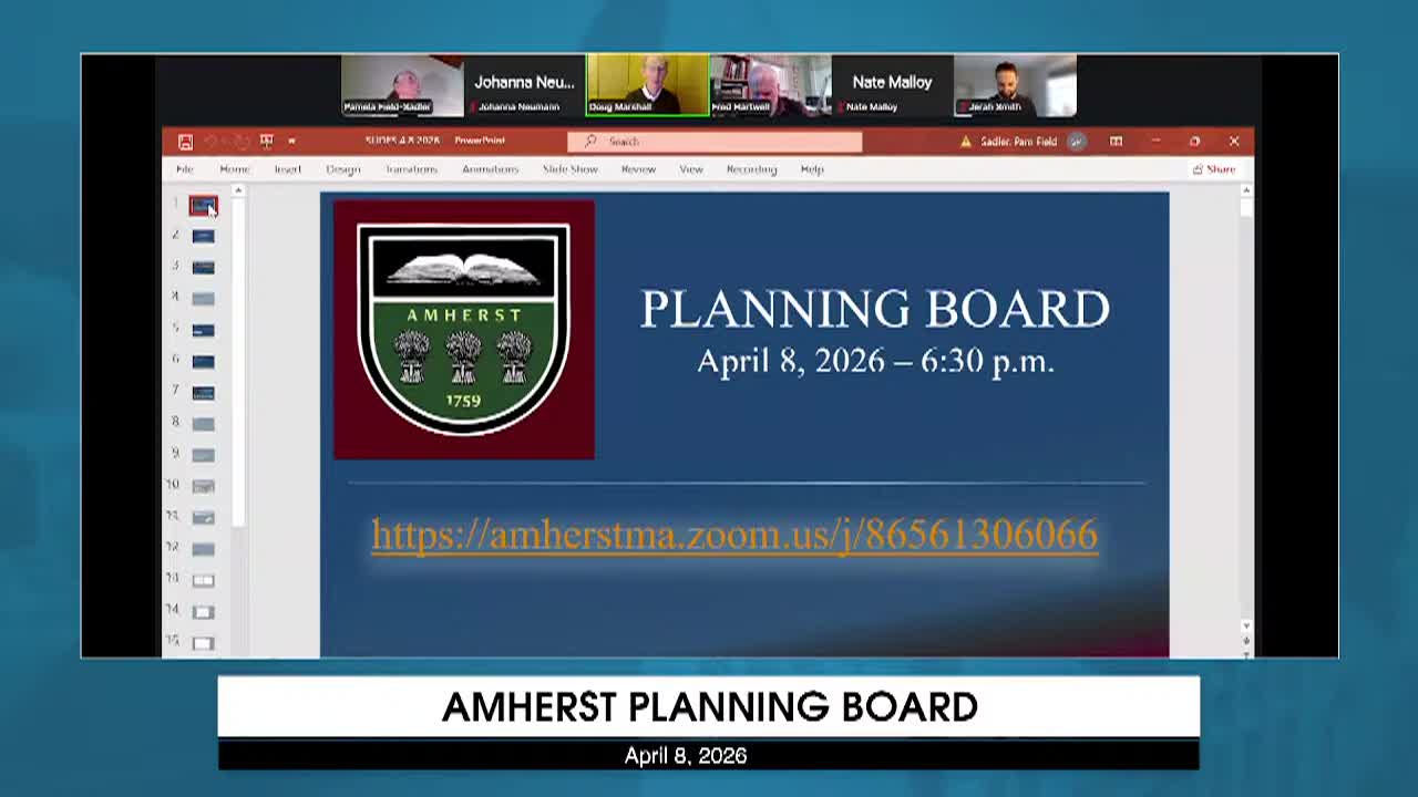 Thumbnail image for Amherst Planning Board: April 8, 2026