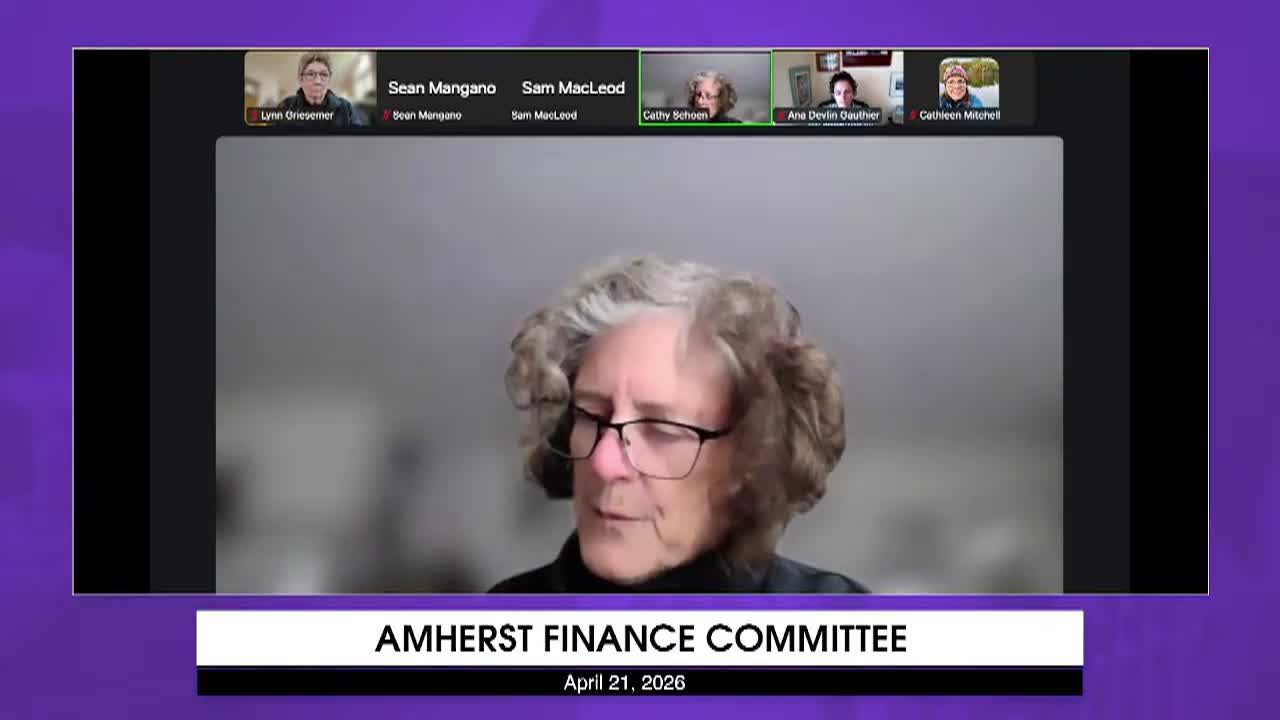 Thumbnail image for Amherst Finance Committee: April 21, 2026