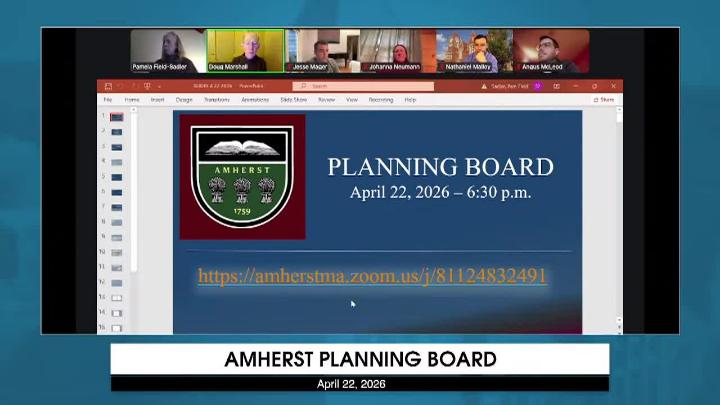 Thumbnail image for Amherst Planning Board: April 22, 2026