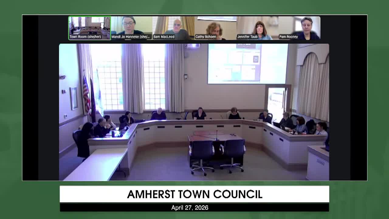 Thumbnail image for Amherst Town Council: April 27, 2026