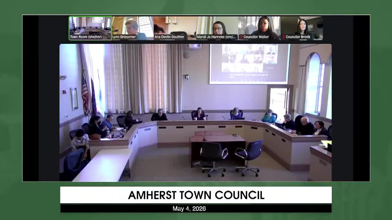 Thumbnail image for Amherst Town Council: May 4, 2026