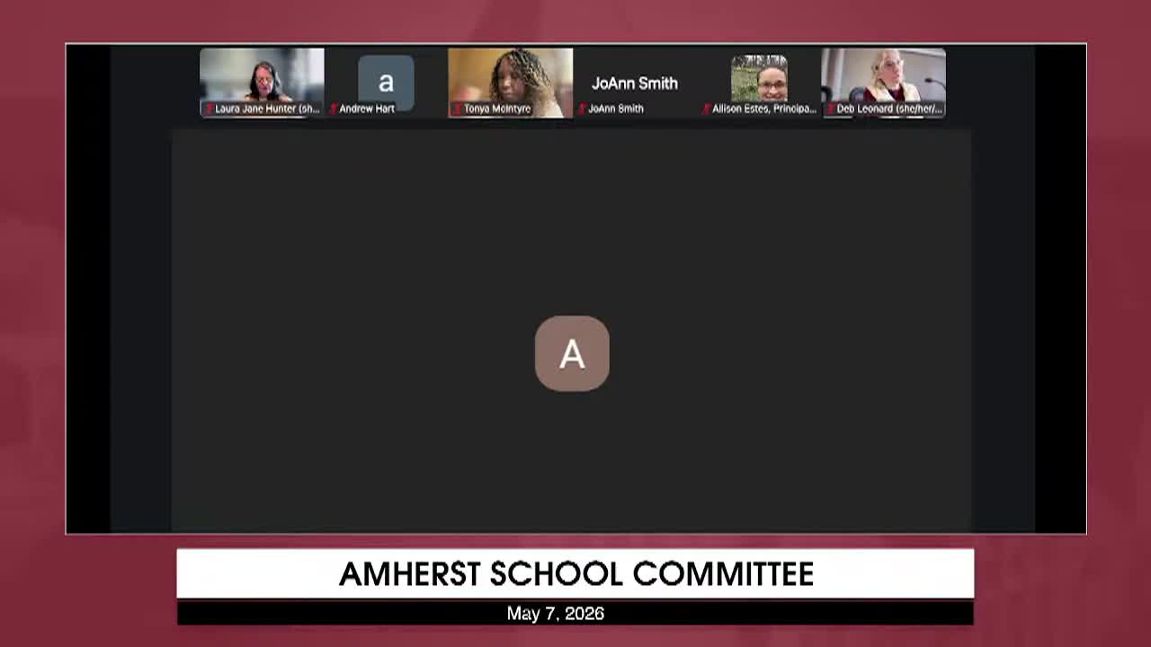 Thumbnail image for Amherst School Committee: May 7, 2026
